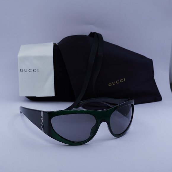 Gucci GG1575S 003 Cat Eye Sunglasses - Green - Picture 1 of 10